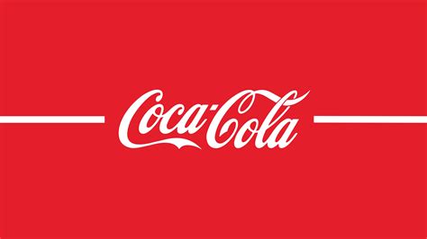 Minimalism Red Coca Cola Soda Simple Background Red Background Logo ...