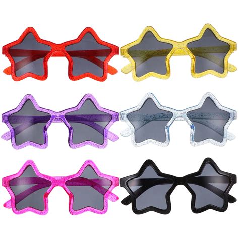 6pcs Star Shaped Glasses Party Eyeglasses Personality Fashion Glasses