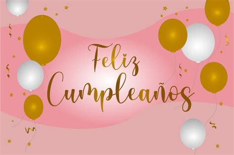 Premium Vector Vector Feliz Cumpleanos Translated Happy Birthday