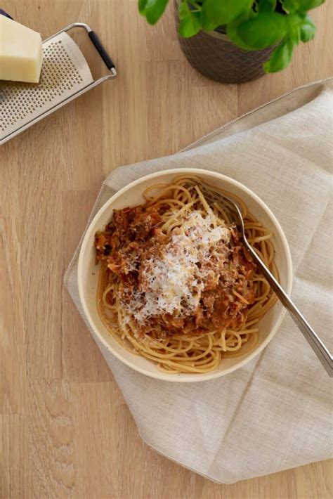 Spaghetti Bolognese Langtidssimret Og Ekstra Gr Ntsager