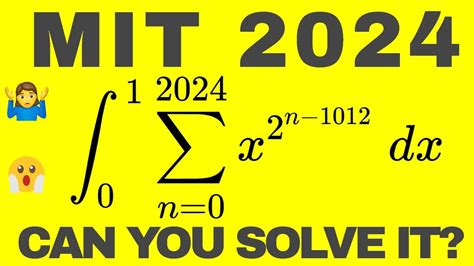 Scary Looking Integral MIT Integration Bee 2024 18 YouTube