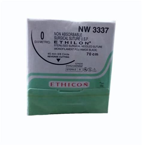 Ethicon Ethilon Nw3337 Wound Suture Surgical Stainless Steel Sutures