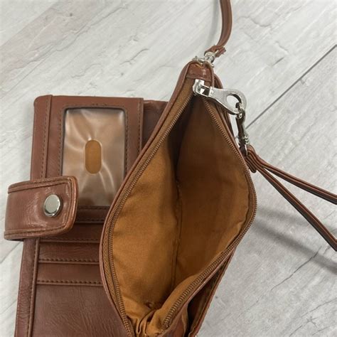 Relic Bags Relic By Fossil Vicky Checkbook Brown Crossbody Clutch