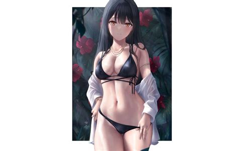 Wallpaper Girl Sexy Hot Girl Boobs Pretty Breasts Babe Black Hair Shape Oppai Shapely
