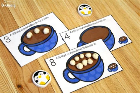 Hot Cocoa Playdough Counting Mats Look We Re Learning