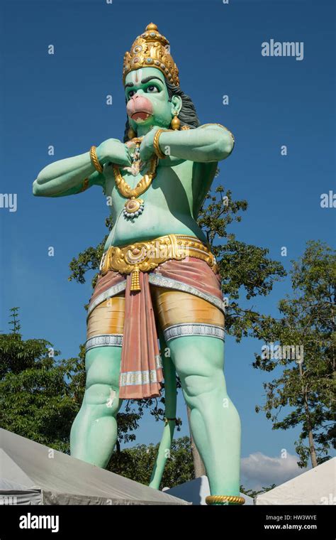 Statue Of Lord Hanuman At Batu Caves Kuala Lumpur Malaysia Stock