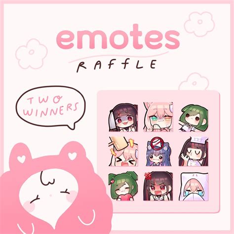 Kim 🌸 Comms Open ♡ On Twitter Twitch Emotes Raffle 🌸 Rules