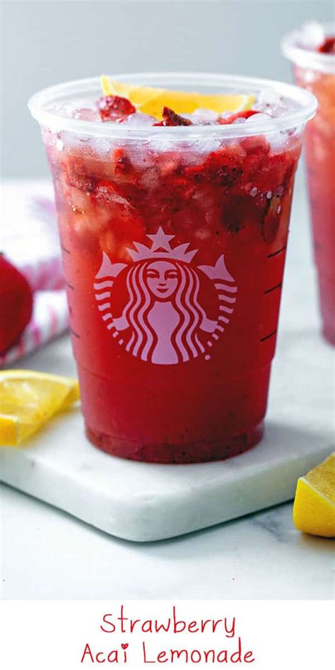 Strawberry Acai Lemonade Starbucks Copycat Recipe Strawberry Acai