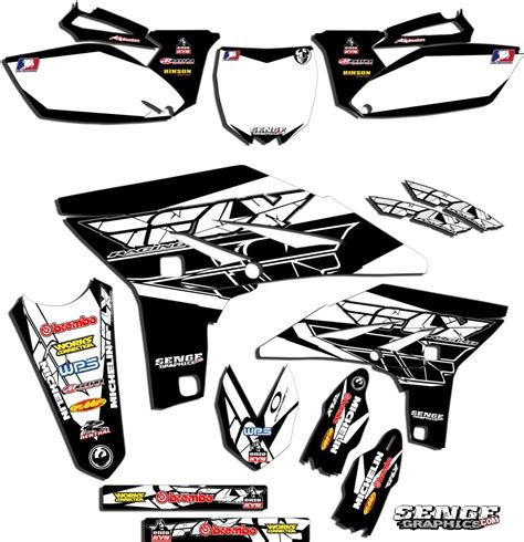 2015 2020 YZ 125 250 2 Tiempos Fly Racing Senge Graphics Kit Negro