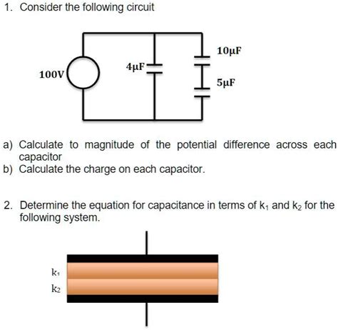 Solved Consider The Following Circuit 10pf 4pf 100v Spf A Calculate To Magnitude Of The