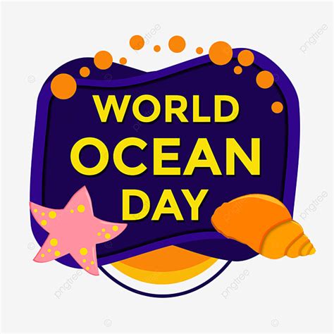 Oceans Day Clipart Transparent PNG Hd Purple Orange Shape World Ocean