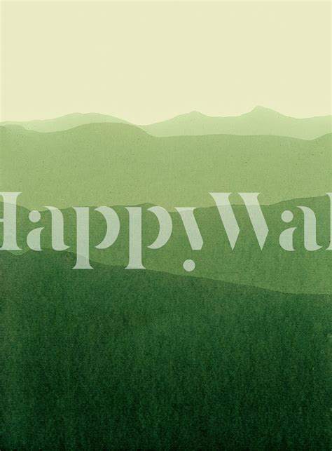 Buy Gradient Landscape Green Wallpaper | Happywall