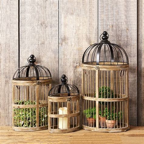 Decorative Tabletop Birdcage Set Of 3 Antique Farmhouse