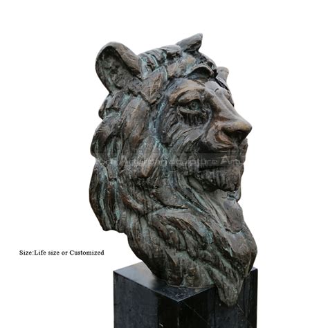 Bronze Lion Head Sculpture