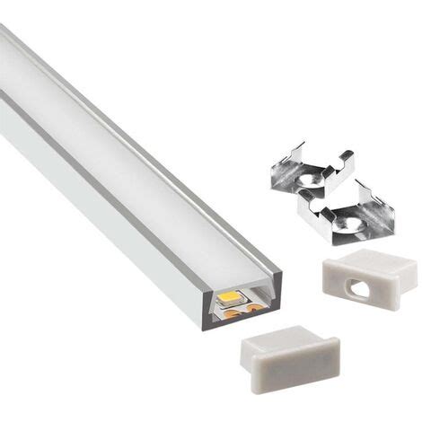 KIT Perfil Aluminio SENSA Para Tiras LED 1 Metro