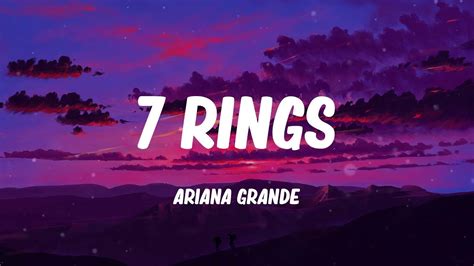 7 Rings Ariana Grande Lyrics Youtube