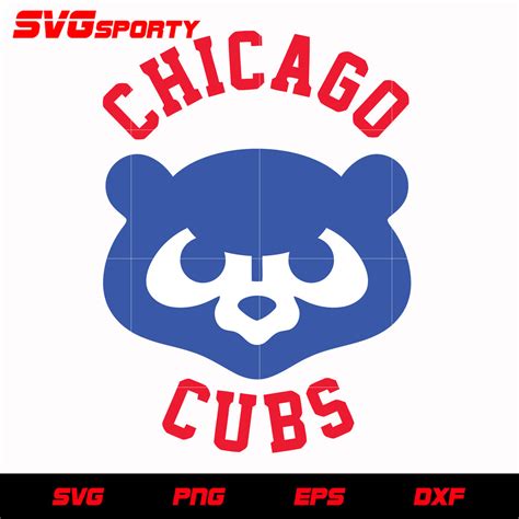 chicago cubs text logo  svg mlb svg eps dxf png digital file