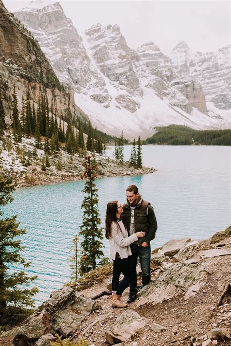 Moraine Lake Engagement Photographer | A & K's Moraine Lake Session