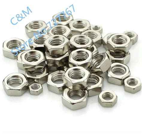 Free Shipping Pcs M Dia Mm Hex Screw Nut Stainless Steel Nuts