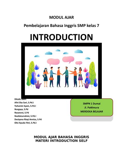 Modul 1 Introduction Modul Ajar Pembelajaran Bahasa Inggris Smp Kelas