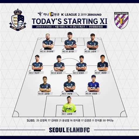 서울 Vs 전남 선발 라인업 1900 킥오프 국내축구 에펨코리아