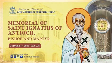 Baclaran Church Memorial Of Saint Ignatius Of Antioch Bishop And