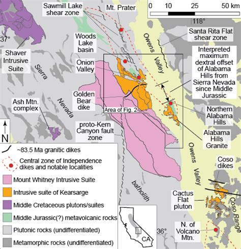 Generalized bedrock geologic map of the eastern Sierra Nevada batholith ...