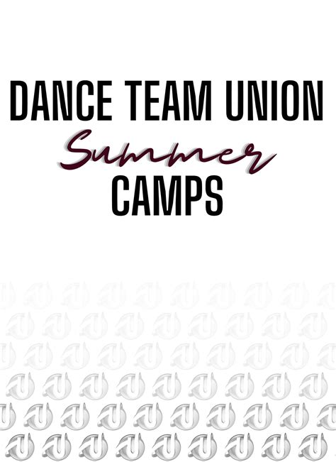 Dance Team Union Camp Brochure Page