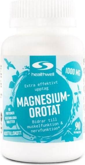 Healthwell Magnesiumorotat Tabl Se Priser Nu