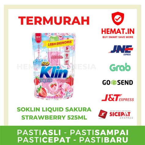 Jual Soklin Liquid Japanese Sakura Strawberry Ml Ml Sabun Cuci