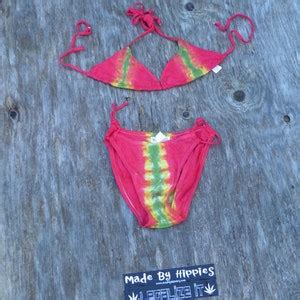 Rastawoman Red Yellow Green Bikini Dharma Trading Co String Bikini Size Small One Of A Kind