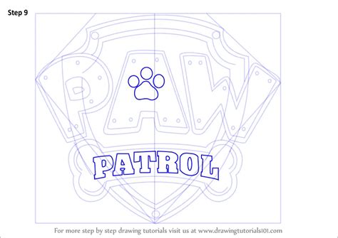 How To Draw Paw Patrol Badge PAW Patrol Step By Step