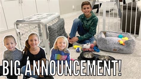 Making A Huge Announcement Preparing For Our New Puppy Youtube