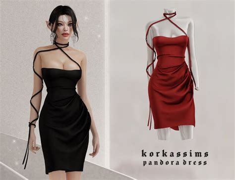 PANDORA DRESS Korkassims Sims 4 Dresses Sims 4 Clothing Sims 4