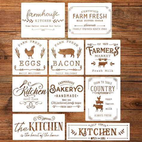 Snapklik.com : Kitchen Stencils For Painting On Wood Farmhouse Country ...