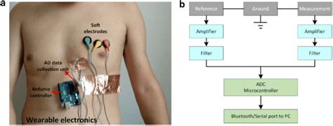 Wearable electronics platform from based on soft dry electrode. a ... 