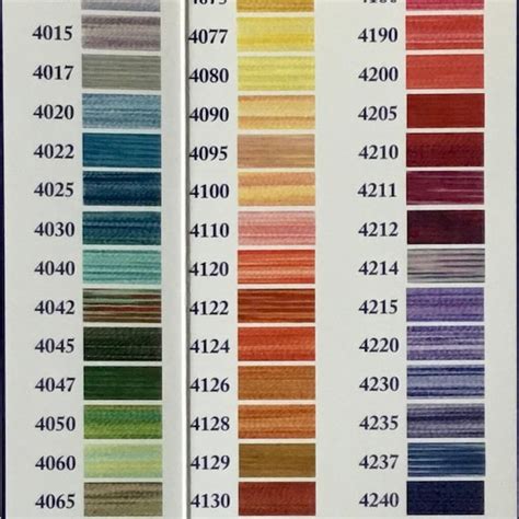 Dmc Floss Color Chart - Etsy