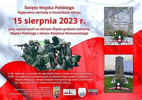 Obchody Święta Wojska Polskiego zaproszenie do Dusznik Zdroju