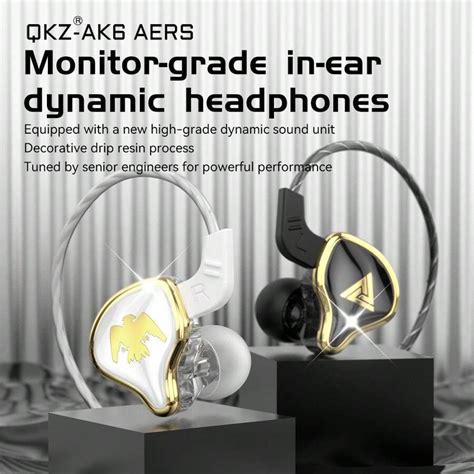 Qkz Ak Ares Dynamic Earphones Hifi Bass Earbuds In Ear Monitor With