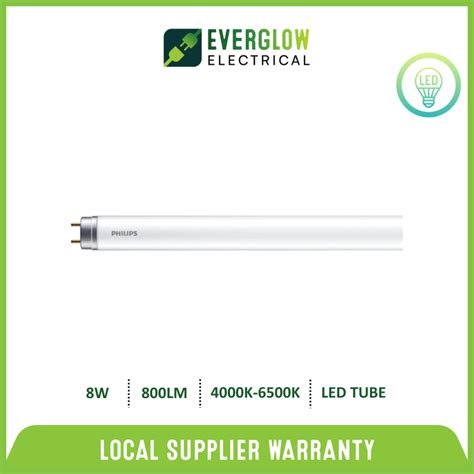 Philips Ecofit Led Tube T W Lm Mm Feet K K Shopee