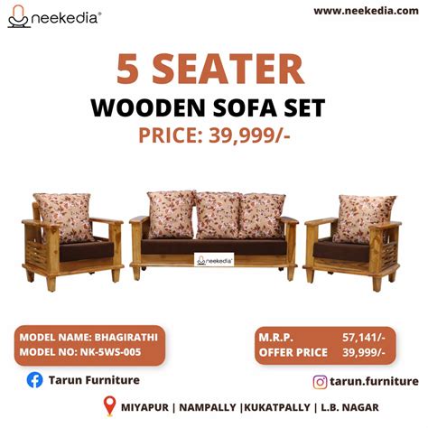 Seater Teak Wood Wooden Sofa Set At Rs Set In Hyderabad Id