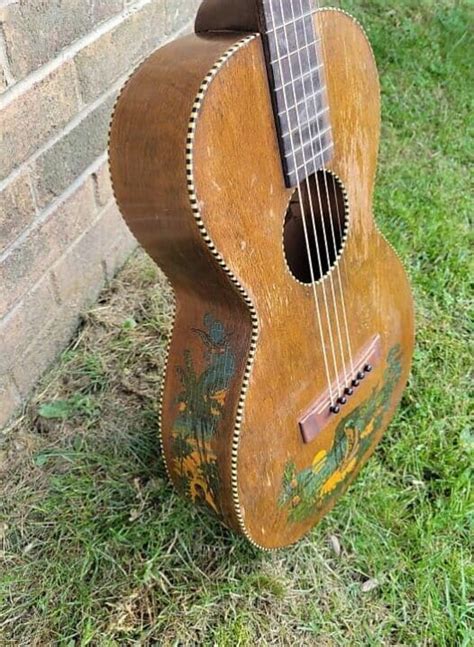 1930s Supertone Aloha Hawaiian Decal Parlor Size Guitar Etsy