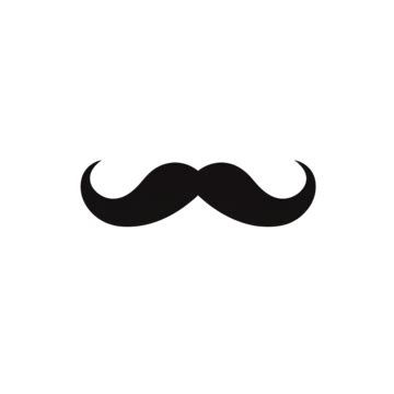 Ilustração Vetorial De Bigode Preto Isolada No Fundo Branco PNG