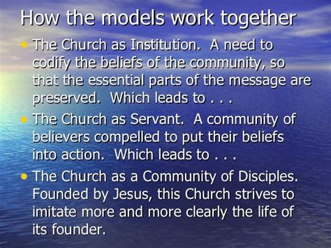 Ecclesiology And Models Of The Church