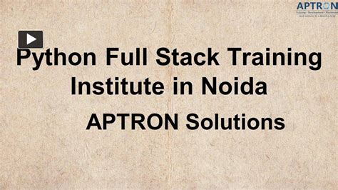 Ppt Python Full Stack Training Institute In Noida Powerpoint Presentation Free To Download