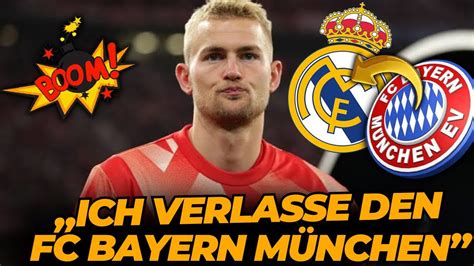 Es Ist Jetzt Drau En Er Verl Sst Den Fc Bayern Matthijs De Ligt Hat