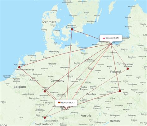 All Flight Routes From Gdansk To Munich Gdn To Muc Flight Routes