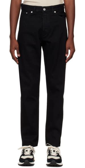 Maison Kitsun Black Tapered Jeans