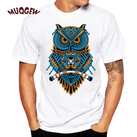 Muqgew Owl Printed T Shirt Men Homme Camisetas T Shirt Brand