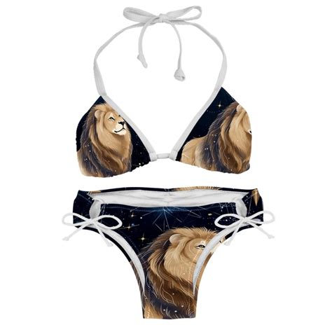 Leo Constellation Detachable Sponge Adjustable Strap Bikini Set Two